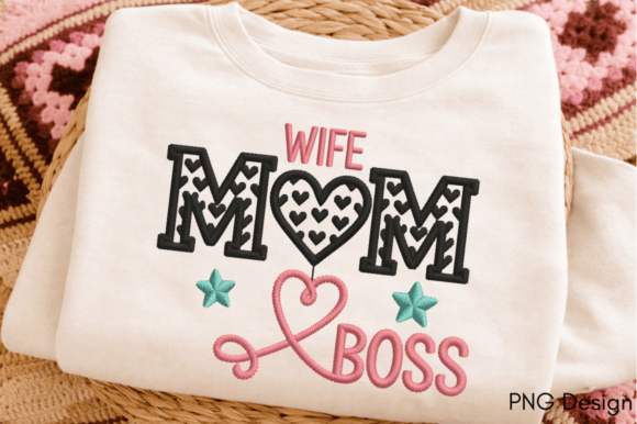 Celebrate Mom Strength: The Wife Mom Boss PNG for Mother's Day