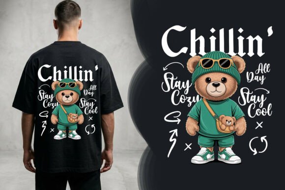 Chillin’ Bear Stay Cozy PNG: Your Go-To Asset for Laid-Back Design