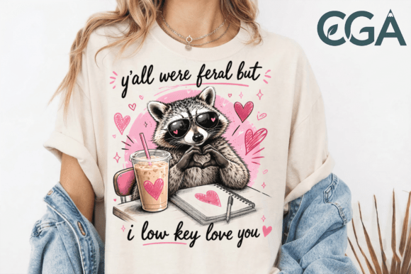 Cool Raccoon Iced Coffee Heart PNG: A Design Asset for Modern Creators