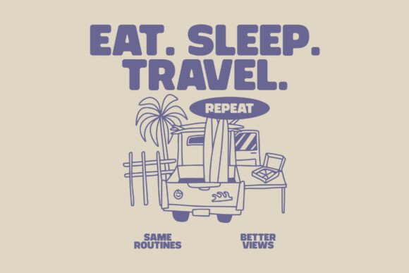 Eat Sleep Travel Repeat: Your Go-To Summer Travel T-Shirt