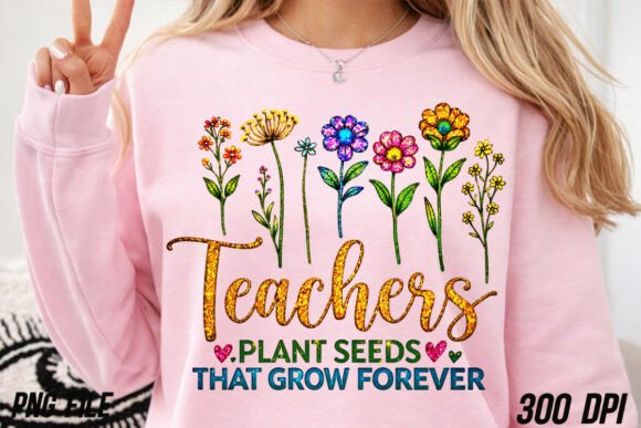 Glitter Teachers Plant Seeds That Grow: A Design Asset for Impact