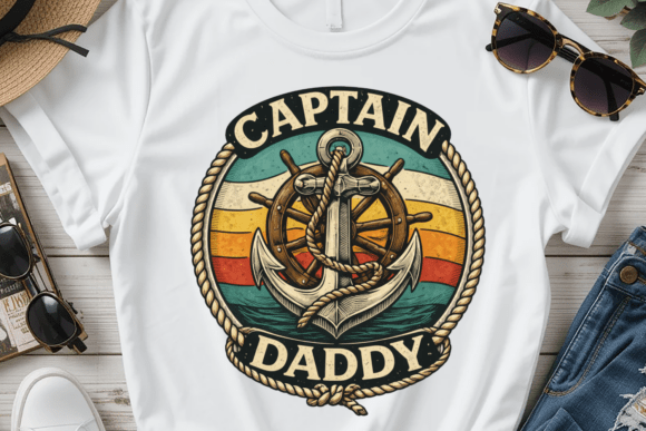 Marine Retro Daddy Shirt PNG: Vintage Nautical Charm