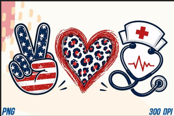 Patriotic Nurse PNG: Merging Style and Patriotism