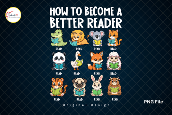 Reading Animals Funny Book Lover PNG: A Designer's Guide