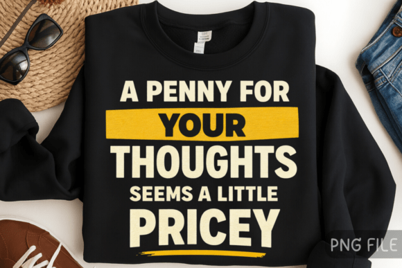Sarcastic Typography: The Funny Sarcastic Thoughts Shirt PNG