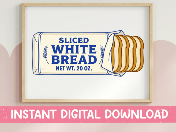 The Modern Kitchen’s Signature: Using the Sliced White Bread Line Art Print