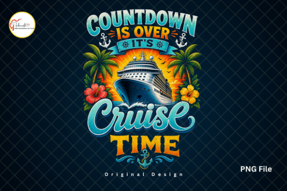 Tropical Cruise PNG: Summer Vacation Sublimation Design